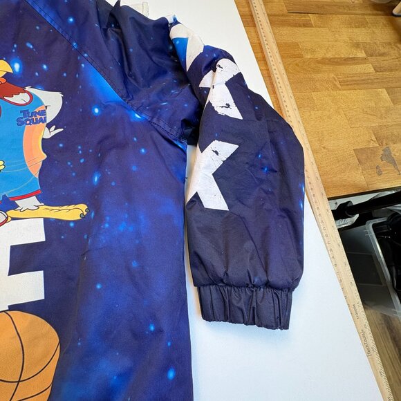 Members Only x Space Jam Tune Squad Puffer Jacket Mens S Faux Fur - Picture 11 of 11